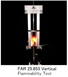 FAR 25.853 Vertical Flammability Test