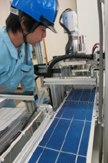 太陽電池モジュールの評価用モジュール作製
