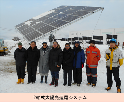 2軸式太陽光追尾システム